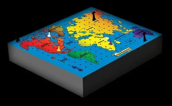 Game map with vibrant continents